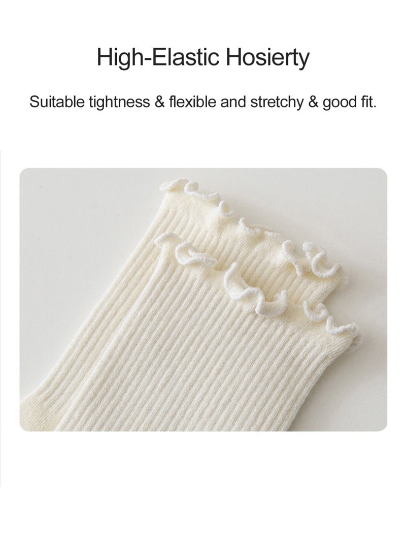DEYVI 6 Pairs of Ruffle Socks Women, Cute Ruffle Ankle Socks - Image 5